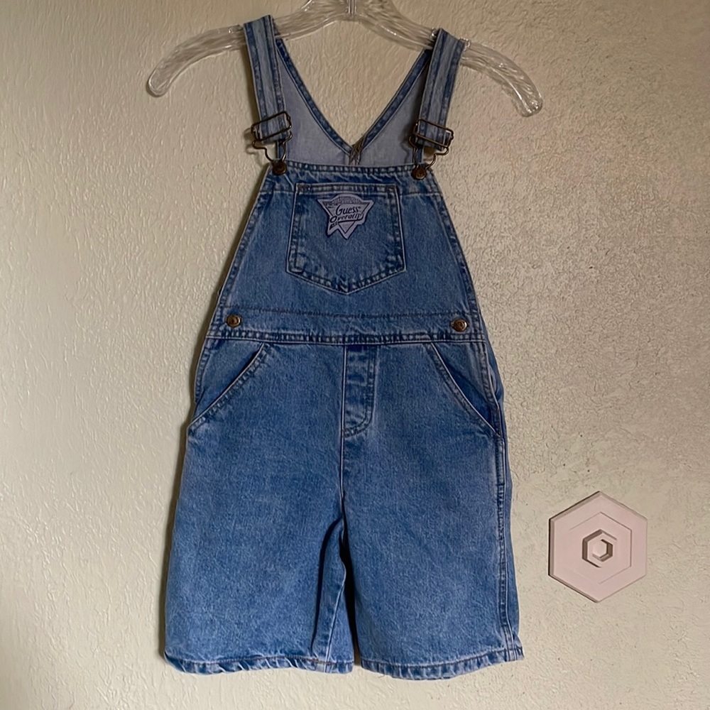Vintage guess overall shorts